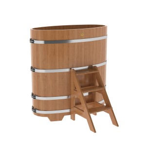 Купель для бани Bentwood овальная, 0,69х1,31х1,4 из дуба натурального