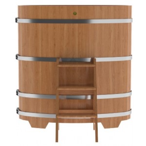 Купель для бани Bentwood овальная, 0,69х1,31х1,4 из дуба натурального