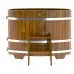 Купель для бани Bentwood овальная, 0,69х1,31х1 м из лиственницы мореной премиум