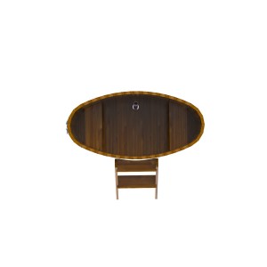 Купель для бани Bentwood овальная, 0,69х1,31х1.1 м из лиственницы мореной премиум