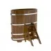 Купель для бани Bentwood овальная, 0,69х1,31х1.4 м из лиственницы мореной премиум