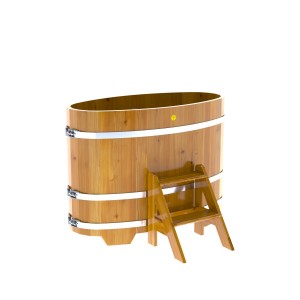 Купель для бани Bentwood овальная, 0,69х1,31х1.1 м из лиственницы натуральной премиум