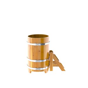 Купель для бани Bentwood овальная, 0,69х1,31х1.1 м из лиственницы натуральной премиум