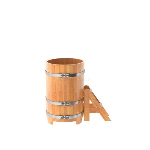 Купель овальная Bentwood из сращенных ламелей лиственницы 0,69х1,31 h=1,10