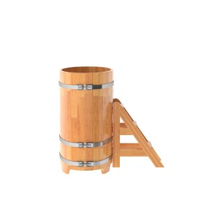 Купель овальная Bentwood из сращенных ламелей лиственницы 0,69х1,31 h=1,20