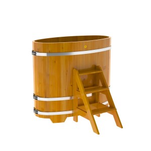 Купель для бани Bentwood овальная, 0,69х1,31х1.2 м из лиственницы натуральной премиум