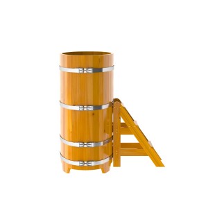Купель для бани Bentwood овальная, 0,69х1,31х1.4 м из лиственницы натуральной премиум