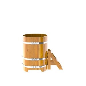 Купель для бани Bentwood овальная, 0,76х1,16х1.1 м из лиственницы натуральной премиум