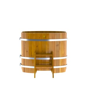 Купель для бани Bentwood овальная, 0,76х1,16х1.1 м из лиственницы натуральной премиум