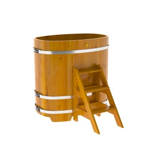 Купель для бани Bentwood овальная, 0,76х1,16х1.2 м из лиственницы натуральной премиум