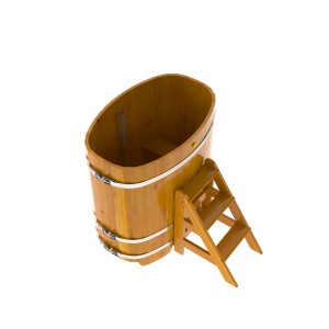 Купель для бани Bentwood овальная, 0,76х1,16х1.2 м из лиственницы натуральной премиум