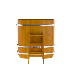 Купель для бани Bentwood овальная, 0,76х1,16х1.2 м из лиственницы натуральной премиум