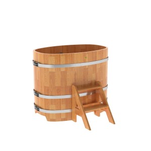 Купель овальная Bentwood из сращенных ламелей лиственницы 0,76х1,16 h=1,0