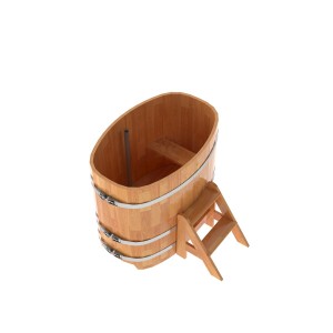 Купель овальная Bentwood из сращенных ламелей лиственницы 0,76х1,16 h=1,0