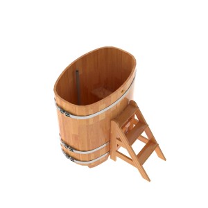 Купель овальная Bentwood из сращенных ламелей лиственницы 0,76х1,16 h=1,20