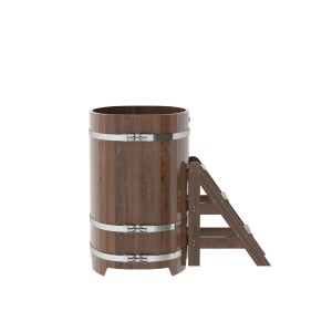 Купель для бани Bentwood овальная, 0,76х1,16х1.2 м из дуба мореного