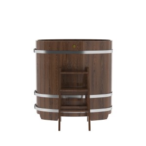 Купель для бани Bentwood овальная, 0,76х1,16х1.2 м из дуба мореного