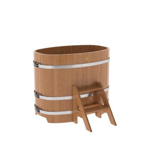 Купель для бани Bentwood овальная, 0,76х1,16х1 м из дуба натурального