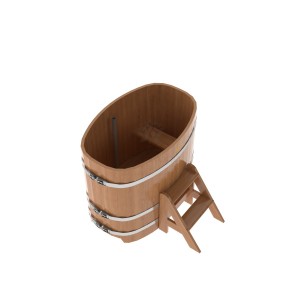 Купель для бани Bentwood овальная, 0,76х1,16х1 м из дуба натурального