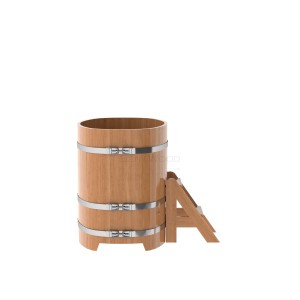 Купель для бани Bentwood овальная, 0,76х1,16х1 м из дуба натурального