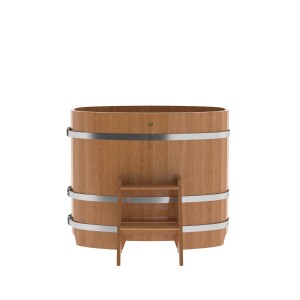 Купель для бани Bentwood овальная, 0,76х1,16х1 м из дуба натурального