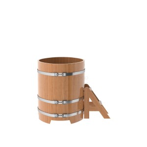Купель для бани Bentwood овальная, 0,80х1,42х1 м из дуба натурального
