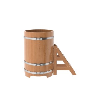 Купель для бани Bentwood овальная, 0,80х1,42х1.2 м из дуба натурального
