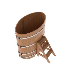 Купель для бани Bentwood овальная, 0,80х1,42х1.4 м из дуба натурального