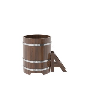 Купель для бани Bentwood овальная, 0,80х1,42х1.2 м из дуба мореного