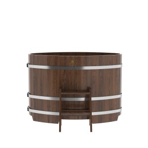 Купель для бани Bentwood овальная, 0,80х1,42х1.2 м из дуба мореного