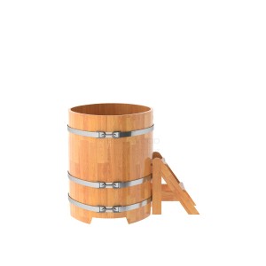 Купель для бани Bentwood овальная, 0,80х1,42х1 м из сращенных ламелей лиственницы