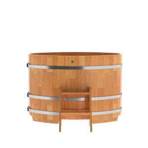 Купель для бани Bentwood овальная, 0,80х1,42х1 м из сращенных ламелей лиственницы