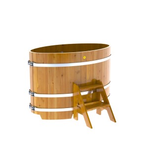 Купель для бани Bentwood овальная, 0,80х1,42х1 м из лиственницы натуральной премиум