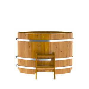Купель для бани Bentwood овальная, 0,80х1,42х1 м из лиственницы натуральной премиум