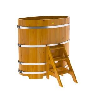 Купель для бани Bentwood овальная, 0,80х1,42х1.4 м из лиственницы натуральной премиум
