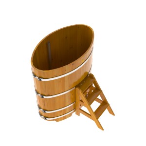 Купель для бани Bentwood овальная, 0,80х1,42х1.4 м из лиственницы натуральной премиум