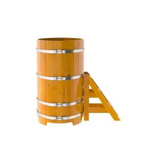 Купель для бани Bentwood овальная, 0,80х1,42х1.4 м из лиственницы натуральной премиум
