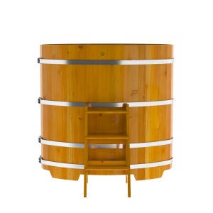 Купель для бани Bentwood овальная, 0,80х1,42х1.4 м из лиственницы натуральной премиум