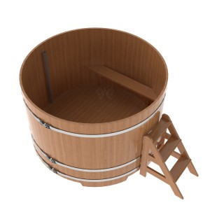 Купель для бани Bentwood круглая, d=1.80x1.2 м из дуба натурального