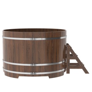Купель для бани Bentwood круглая, d=1.80x1.2 м из дуба мореного