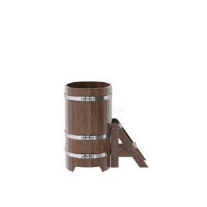 Купель для бани Bentwood овальная, 0,59х1,06х1,1 из дуба мореного