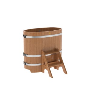 Купель для бани Bentwood овальная, 0,59х1,06х1,1 из дуба натурального