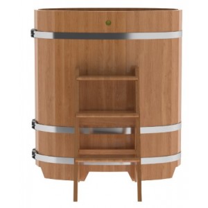 Купель для бани Bentwood овальная, 0,59х1,06х1,2 из дуба натурального