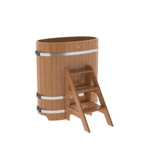 Купель для бани Bentwood овальная, 0,59х1,06х1,2 из дуба натурального