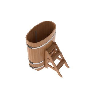 Купель для бани Bentwood овальная, 0,59х1,06х1,2 из дуба натурального