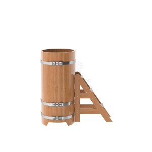 Купель для бани Bentwood овальная, 0,59х1,06х1,2 из дуба натурального