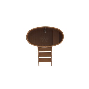 Купель для бани Bentwood овальная, 0,59х1,06х1,2 из дуба натурального