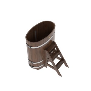 Купель для бани Bentwood овальная, 0,59х1,06х1,2 из дуба мореного