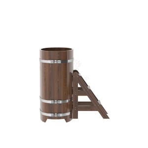Купель для бани Bentwood овальная, 0,59х1,06х1,2 из дуба мореного