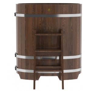 Купель для бани Bentwood овальная, 0,59х1,06х1,2 из дуба мореного